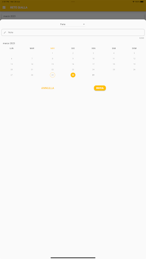 Android application Rete Gialla screenshort
