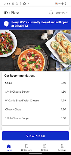 JDs Pizza Screen 2