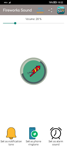 Android application Fireworks Sound screenshort