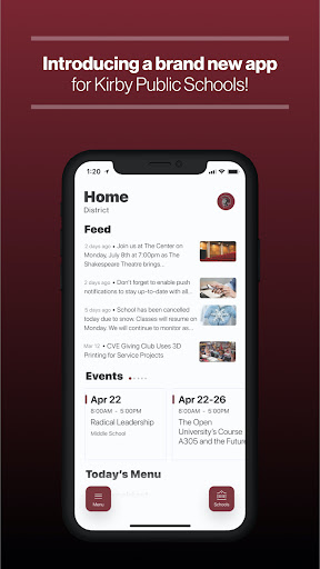 Android application Kirby School District screenshort