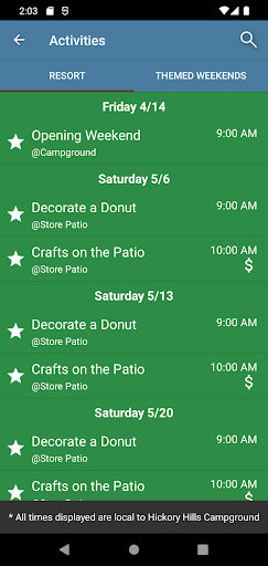 Screenshot of Hickory Hills Campground