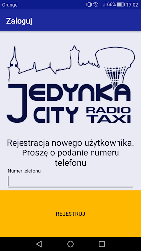 Android application Taxi Jedynka City screenshort