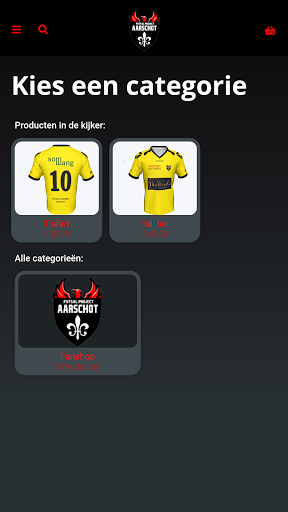 Android application Futsal Project Aarschot screenshort