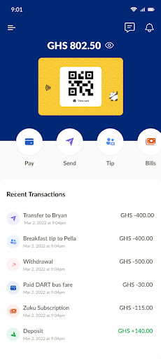 Android application Betta - Mobile Money screenshort