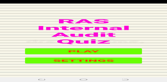 Ras Internal Audit Quiz