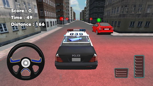 Gerçek 3D Polis Arabası Oyunu