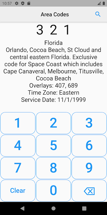 Area Codes - 2.1.5 - (Android)