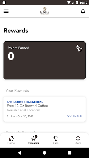 Screenshot of Carmela Coffee Company