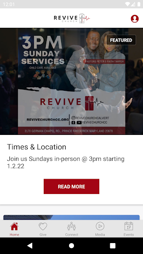 Android application REVIVE CHURCH CALVERT screenshort