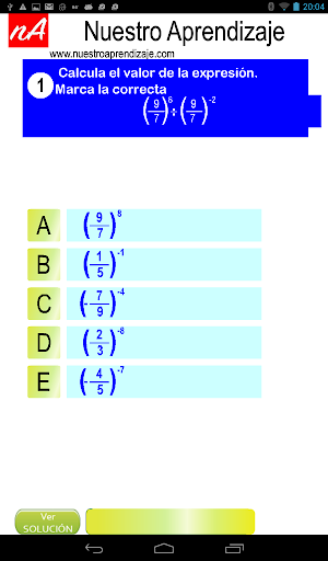 Potencias Base Q, División Screen 3