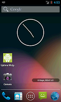 screenshot of Uptime Widget