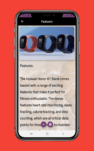 Huawei Honor A1 Band Guide Screen 2