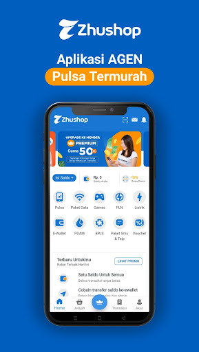 Android application Zhushop - Agen PPOB Termurah screenshort