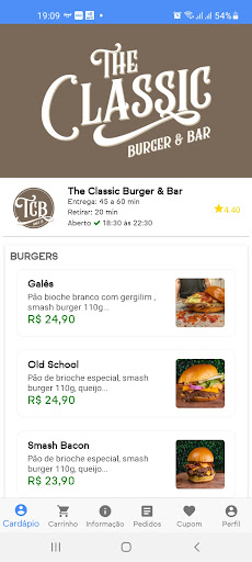 Android application The Classic Burger screenshort