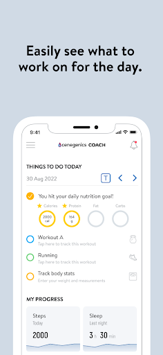 Cenegenics Coach Screen 2