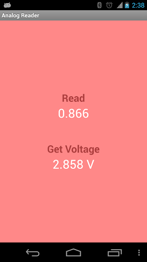 Android application IOIO-Q Analog Reader screenshort
