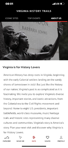 Virginia History Trails Screen 2