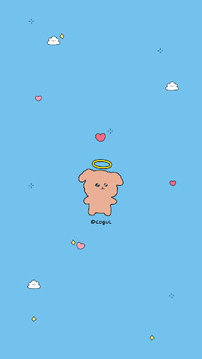 Android application 카카오톡 테마 - 맑눈광 강지_하늘 screenshort
