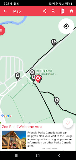 Rouge National Urban Park App Screen 2