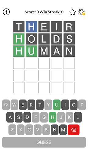 Word guess: 5-letter word game 1.0.4 screenshots 1