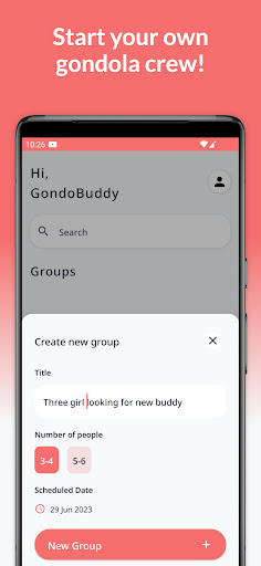 GondoShare - Gondola sharing Screen 2