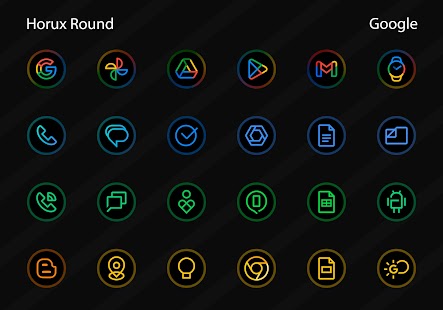 Horux - Icon Pack (Round) Ekran görüntüsü