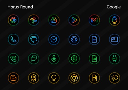 Horux - Icon Pack (Round) Schermata