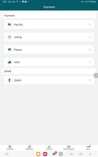 Screenshot of NB|AZ Mobile Banking