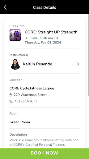 CORE Cycle.Fitness.Lagree Screen 3