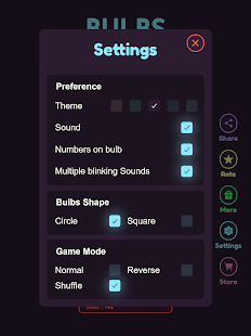 Bulbs - A game of lights Screenshot