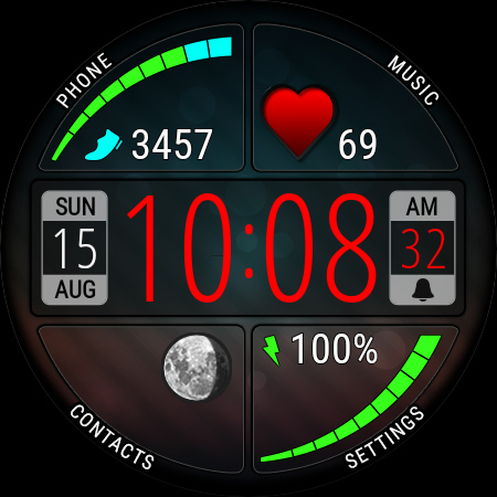 Futorum H16 Digital watch face