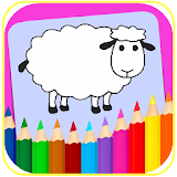Coloring book Sheep icon