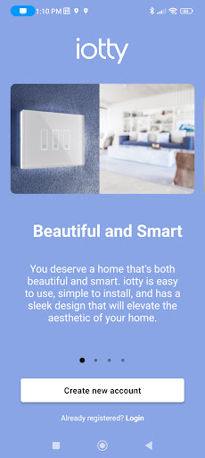Android application iotty Smart Home screenshort