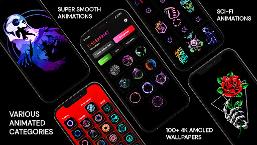 Android application Fingerprint Animation Live screenshort