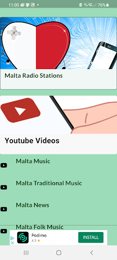 Malta Radio Music & News Screen 2