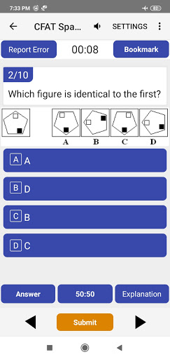 Android application CFAT Trainer App screenshort