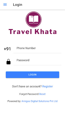 Android application Travel Khata screenshort