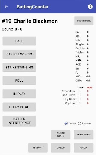 Batting Counter & Stats Pro Screen 3