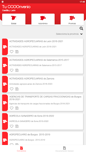 Android application Tu CCOOnvenio screenshort