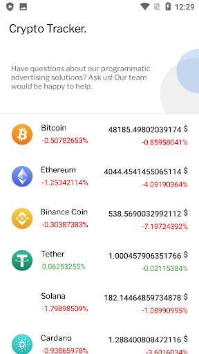 Crypto Tracker Screen 2