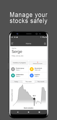 Android application eStock - stock management screenshort