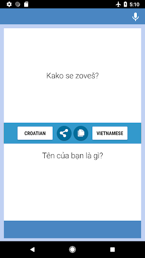 Android application Croatian-Vietnamese Translator screenshort
