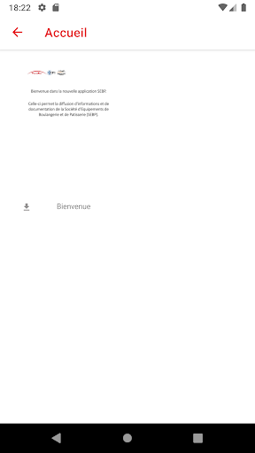 Android application SEBP Kiosque screenshort