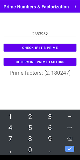 Prime Numbers & Factorization Screen 3