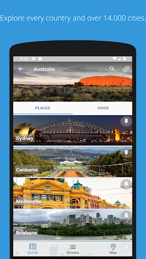 Android application Pin Your Trip: Travel Planner screenshort
