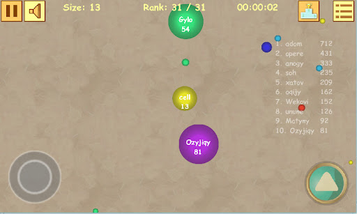 Android application Cell.io screenshort