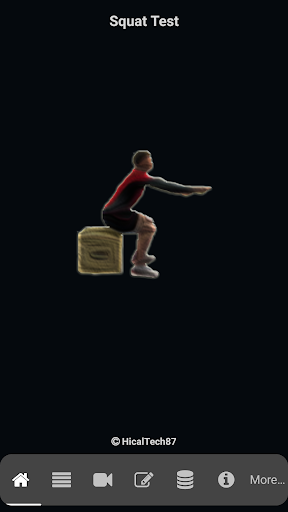 Android application Squat Test screenshort