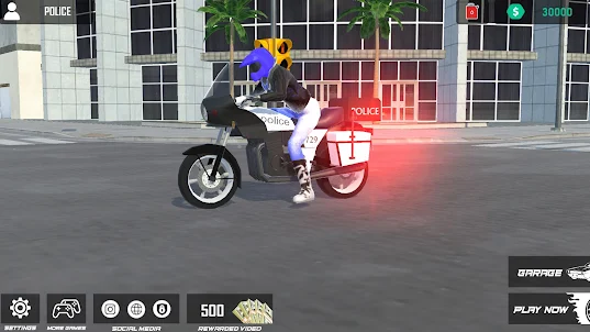 Police Motorcycle Drive Sim
