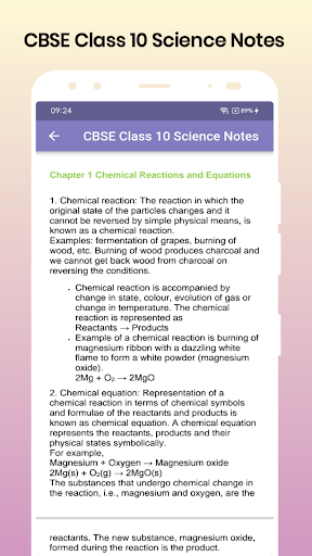 CBSE Class 10 Science Notes Screen 2