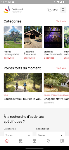 Android application Delémont Région screenshort